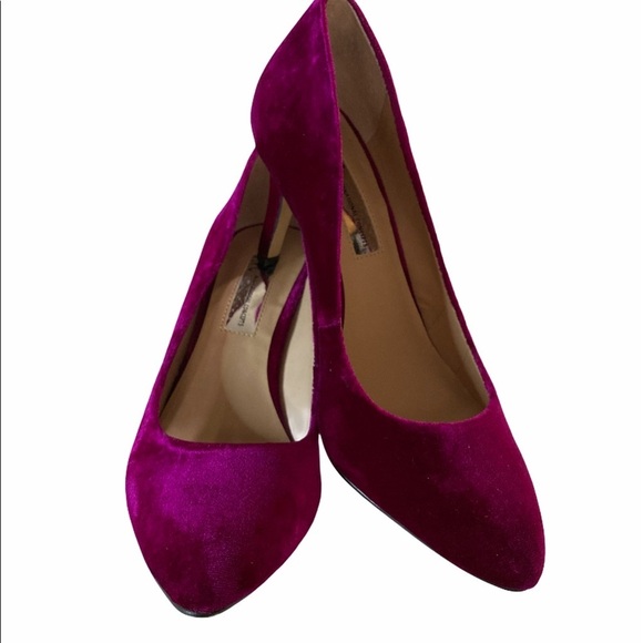 INC Int’l Fuschia Velvet Pumps Heeled Pump Size 5.5 New Condition - Picture 7 of 7